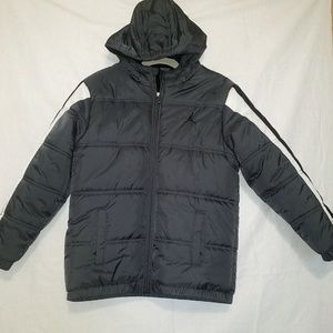 Jordan Gray Puffer Jacket Kids Size Large